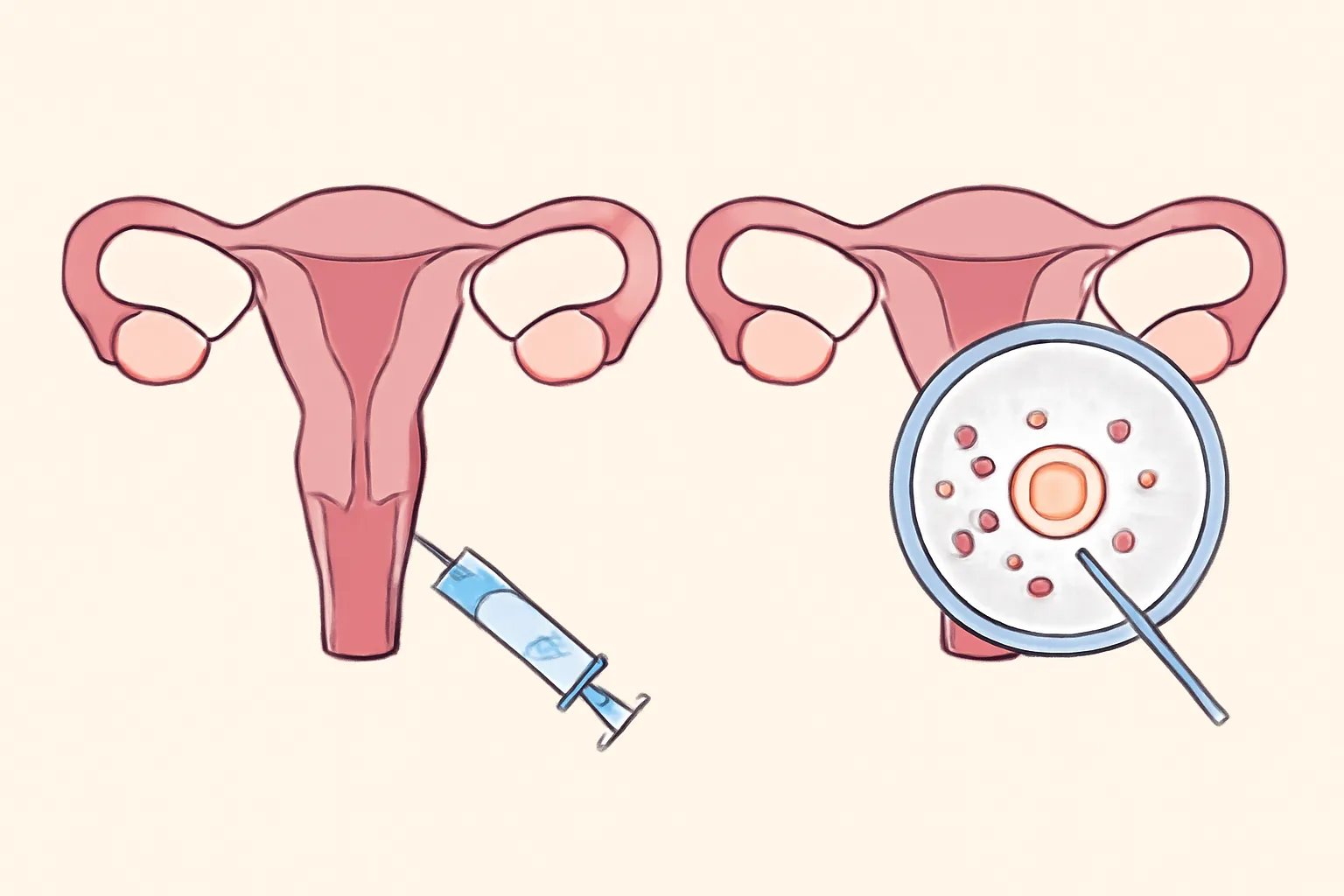 diferencia entre inseminación artificial y fecundación in vitro