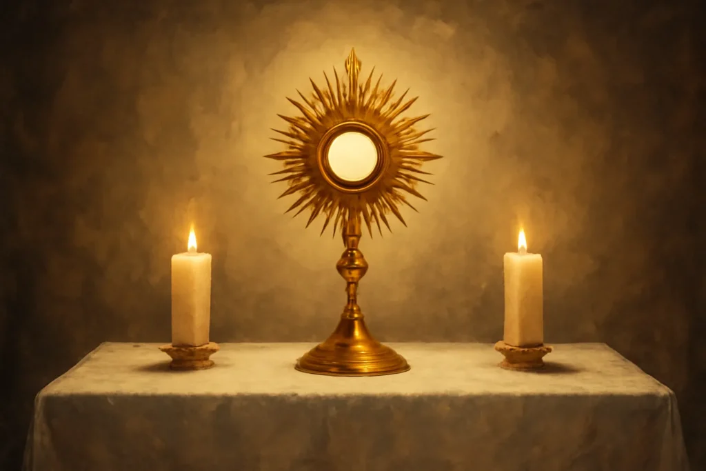 oracion al santisimo sacramento del altar bendito sea dios