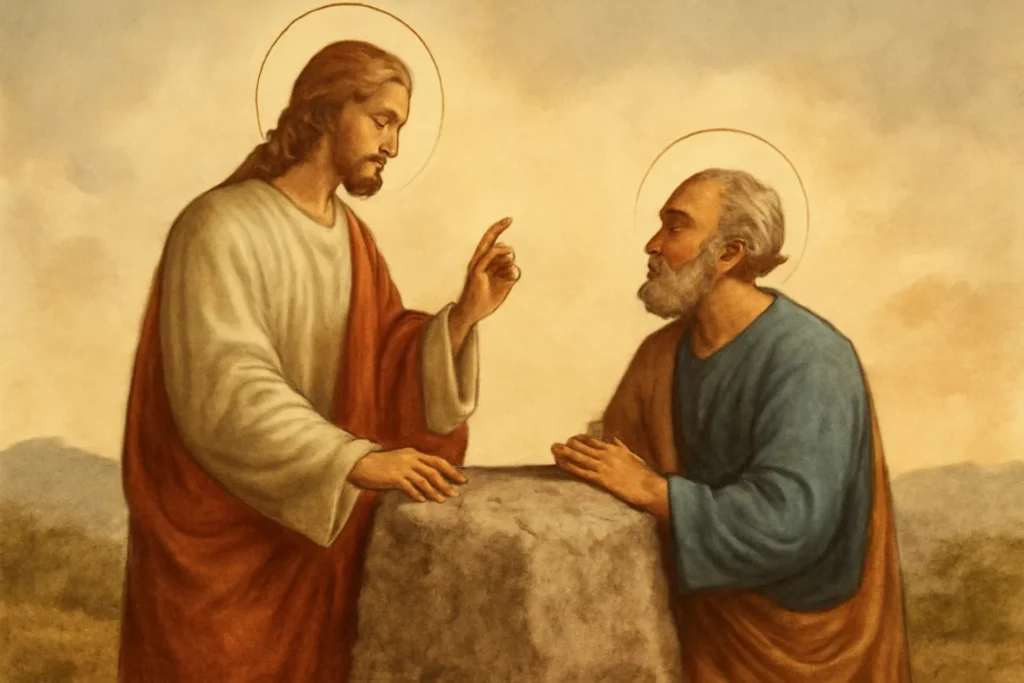 tu eres pedro y sobre esta piedra edificare mi iglesia